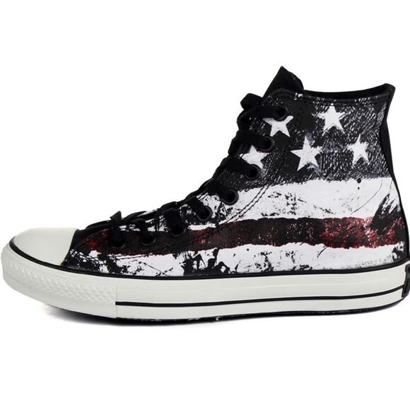 Converse destroyed flag chuck taylor all stars High-Top Sneakers size 11 black - Picture 1 of 11